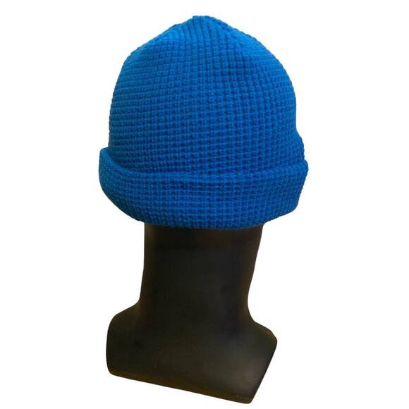 Yea.Nice Premium Beanie Logo Cuffed Flat Waffle Knit Warm Winter Hat - Picture 2 of 8